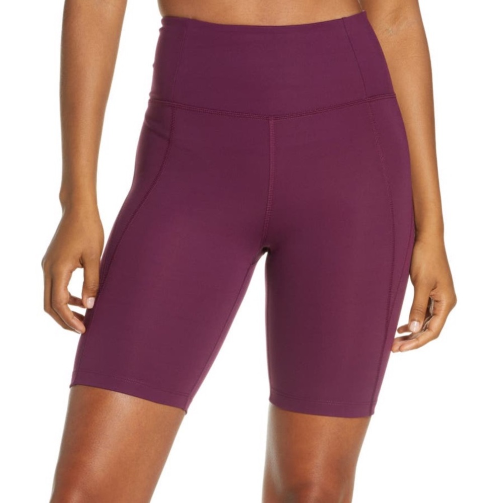 Girlfriend Collective High Waist Plum Bike Shorts